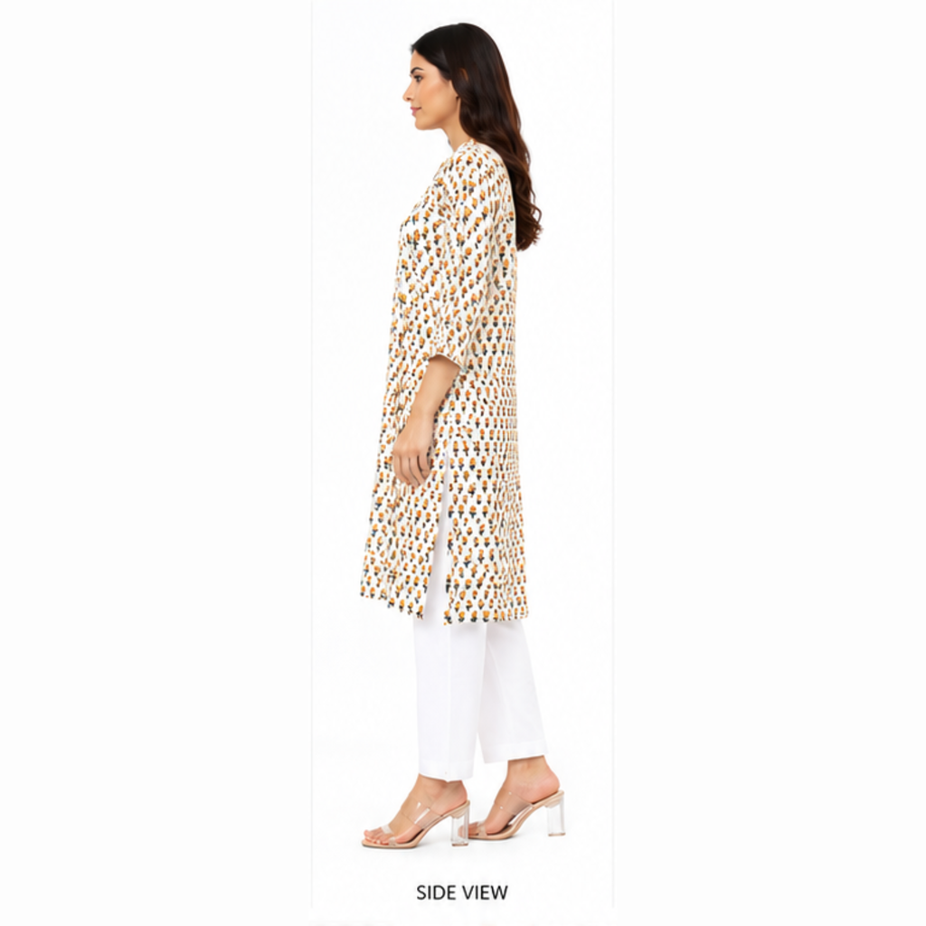 Floral Printed Straight Kurti