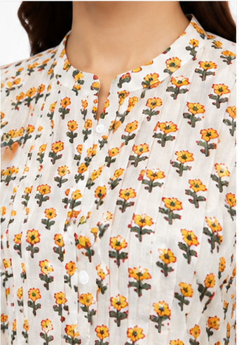 Floral Printed Straight Kurti