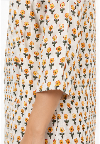 Floral Printed Straight Kurti