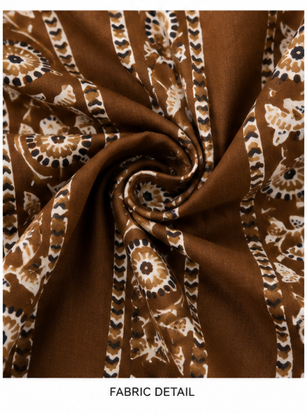 Mehandi Green Printed A-Line Kurti
